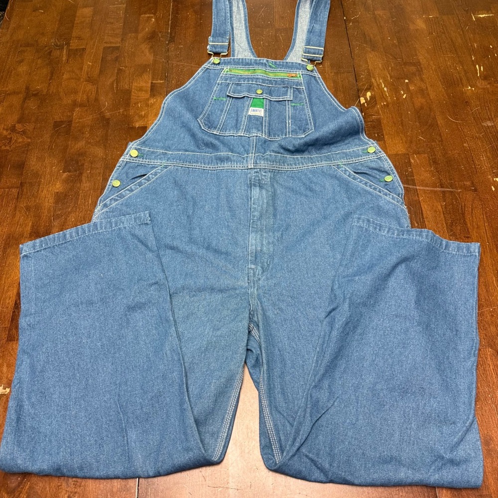 New Vtg Liberty Overalls Mens 44x30 Blue Denim Relaxed Bib MOV14006S DeadStock